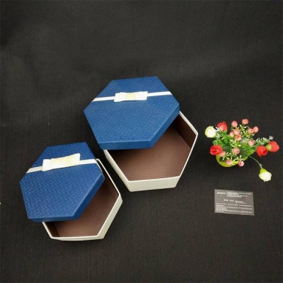 Hexagon Elegant Fashion Design Small Customized Logo Color Special Paper Cardboard Jewelry Box Packaging